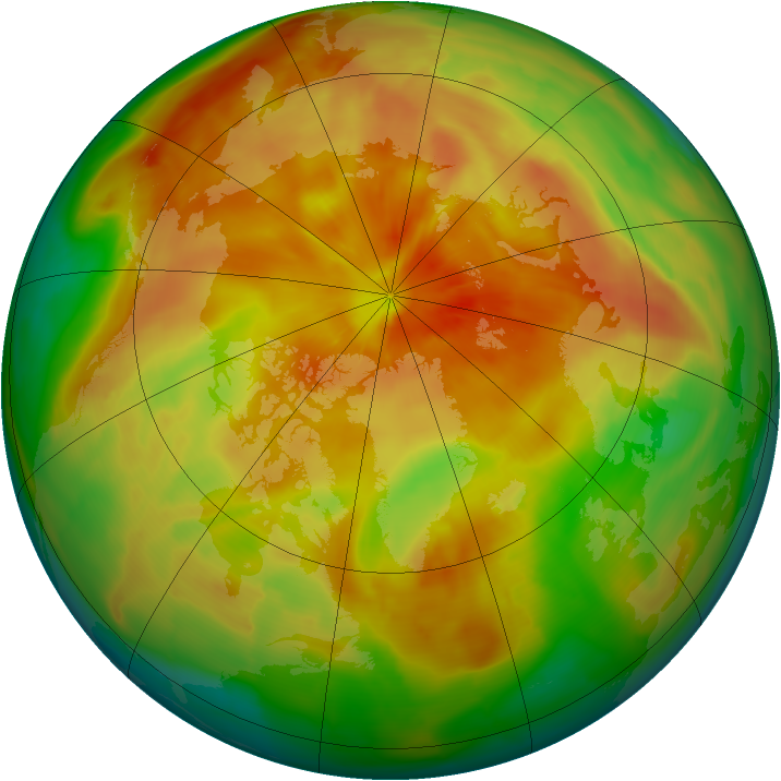 Arctic ozone map for 02 April 2009
